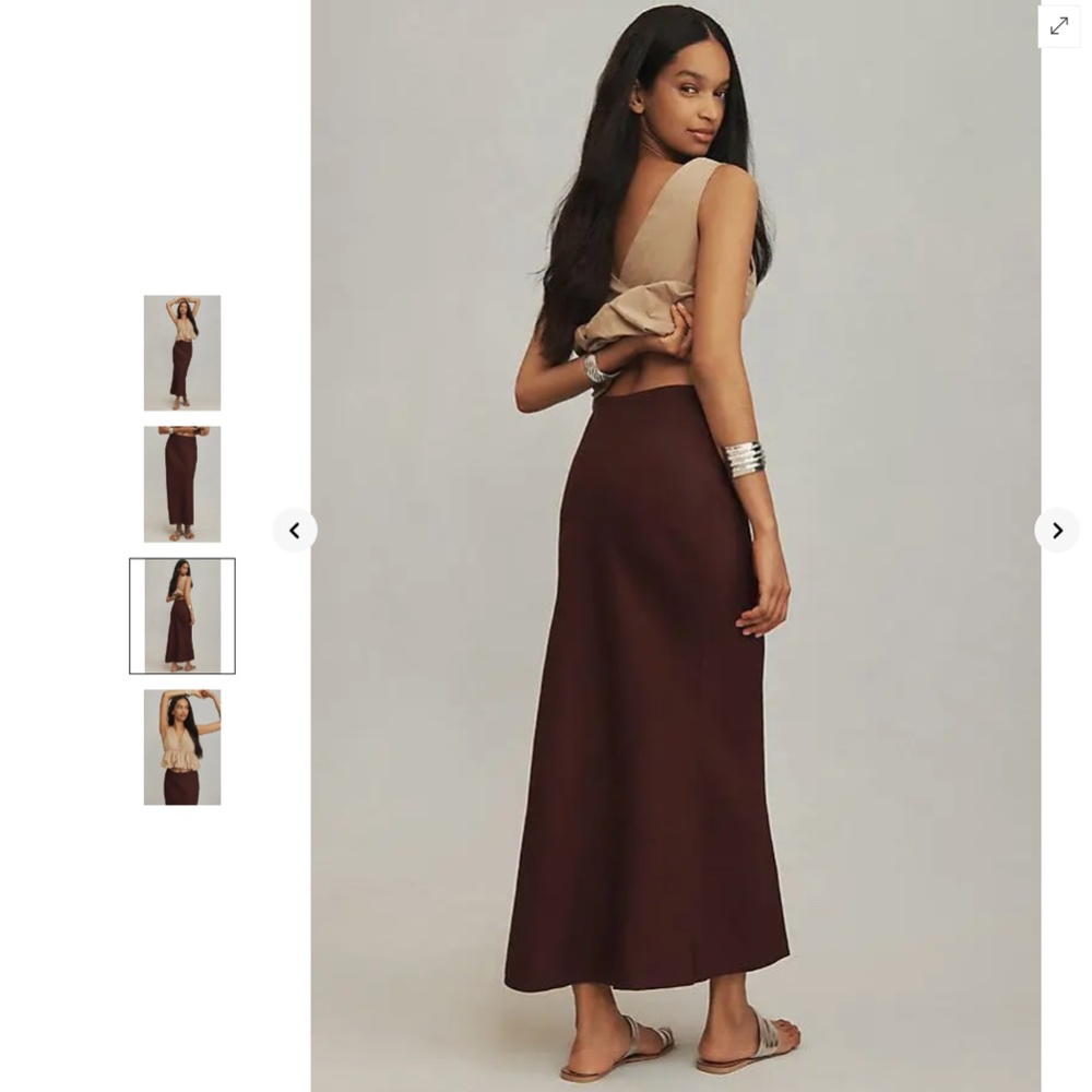 Anthropologie The Tilda Maxi Slip Skirt: Linen Edition - Picture 3 of 5